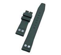JVEIWAD Cinturino for orologio in gomma fluorurata FKM da 20 mm, 21 e 22, compatibile con cinturino IWC Big Pilot Portofino TOP rivetto(Green,20mm Mark Buckle,Silver Pin Buckle)