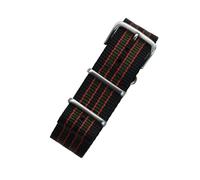 JVEIWAD Cinturino for orologio in nylon da 20 mm e 22 mm, cinturini for orologi militari, accessori di ricambio(Black Red Green,20mm)