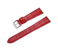 JVEIWAD Cinturino for orologio in pelle di bambù classico a sgancio rapido for uomo e donna, 16 mm, 18 mm, 19 mm, 20 mm, 21 mm, 22 mm(Red,22mm)