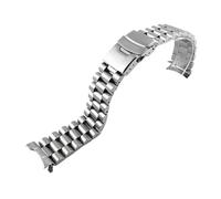JVEIWAD Cinturino in acciaio for immersioni da 22 mm, 3 stili, compatibile con Casio Duro MDV107-1A MDV106-1A, cinturino polso, parti di ricambio for orologi(3 beads silver-A)