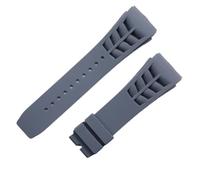 JVEIWAD Cinturino in gomma 25x20mmew compatibile con Richard White Blue Mille Strap Butterfly Buckle Screw Hole Connection Bracelet(Grey,Buckle 3)