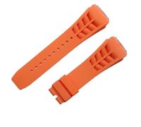 JVEIWAD Cinturino in gomma 25x20mmew compatibile con Richard White Blue Mille Strap Butterfly Buckle Screw Hole Connection Bracelet(Orange,Buckle 4)
