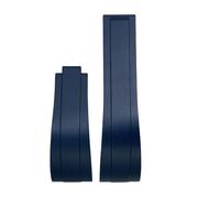 JVEIWAD Cinturino in gomma compatibile con i cinturini for orologi Rolex Daytona Submariner GMT Datejust Explorer Yacht Master da 18 mm, 19, 20 e 21(Blue,21MM_SILVERY ROSE GOLD)