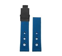 JVEIWAD Cinturino in gomma e silicone da 20 mm, 21, 22, 23, 24, compatibile con i braccialetti impermeabili Breitling Superocean Avenger, cinturino for orologio blu nero(Blue black,22mm)