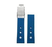 JVEIWAD Cinturino in gomma e silicone da 20 mm, 21, 22, 23, 24, compatibile con i braccialetti impermeabili Breitling Superocean Avenger, cinturino for orologio blu nero(Blue silver1,20mm)