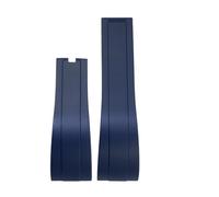 JVEIWAD Cinturino in gomma scanalata da 20 mm e 21 compatibile con Rolex Daytona 116515 cinturino sportivo immersione in silicone bianco, nero, verde blu, strumenti gratuiti(Blue,21mm)