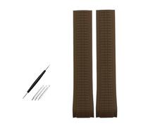 JVEIWAD Cinturino in gomma siliconica morbida ed elastica compatibile con i cinturini for orologi Patek Philippe 5167R Grenade Aquanaut Series da 21 mm(Brown-no clasp)