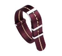 JVEIWAD Cinturino in nylon da 20 mm e 22 mm, con fibbia ad ardiglione, cinturini lisci for orologi da uomo, accessori(Red khaki,22mm)