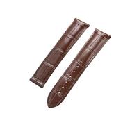 JVEIWAD Cinturino in pelle con fibbia pieghevole da 19 mm, 20, 21, 22, universale, for uomo e donna, compatibile Omega Seamaster(Brown no buckle,21mm)