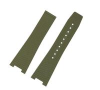 JVEIWAD Cinturino in silicone compatibile con Bell e compatibile con Ross INSTRUEMENTS serie BRX5R BR05 BR-05 Bracciale in gomma BR Cinturino sportivo for orologio 25 * 12mm(Green-no buckle)