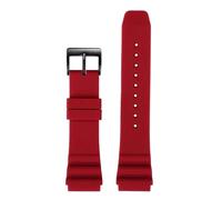 JVEIWAD Cinturino in silicone da 22 mm compatibile con l'orologio subacqueo CASIO Swordfish MDV-106 MDV-107 MTP-VD01D Efr-303l Cinturino da polso da uomo arancione verde(Red-black)