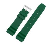 JVEIWAD Cinturino in silicone da 22 mm compatibile con l'orologio subacqueo CASIO Swordfish MDV-106 MDV-107 MTP-VD01D Efr-303l Cinturino da polso da uomo arancione verde(Green-silver)