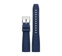 JVEIWAD Cinturino in silicone for orologio automatico Breitling Superocean, da 20 mm e 22 mm, in gomma, compatibile con gli accessori di ricambio.(Blue silver,20mm)