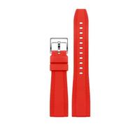 JVEIWAD Cinturino in silicone for orologio automatico Breitling Superocean, da 20 mm e 22 mm, in gomma, compatibile con gli accessori di ricambio.(Red silver,22mm)