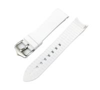 JVEIWAD Cinturino in silicone morbido universale da 18 mm, 20, 22, 24, cinturino in gomma con arco a gomito, sportivo, impermeabile, di ricambio, accessori for orologi(White,20mm)