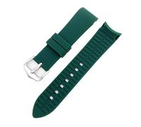JVEIWAD Cinturino in silicone morbido universale da 18 mm, 20, 22, 24, cinturino in gomma con arco a gomito, sportivo, impermeabile, di ricambio, accessori for orologi(Green,24mm)