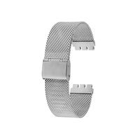 JVEIWAD Cinturino milanese da 12 mm, 17, 19, compatibile con bracciale in metallo Swatch, concavo, convesso, catena for orologio YVS401G YVS405G, cinturino in acciaio for uomo e donna(Silver,17mm)