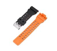 JVEIWAD Compatibile con Casio G-SHOCK GA100/110/120/140/300/400/700 Sostituisci il cinturino in resina bicolore compatibile Bracciale alla moda accessorio(Black Orange)