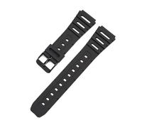JVEIWAD Compatibile con cinturini Casio Accessorise Watchband CA-53W CA-61W FT-100W W-520U W-720G Cinturini morbidi in TPU da 18 mm 20 Cinturino polso FT100W(Black-black,18mm)