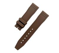 JVEIWAD Compatibile con cinturino for orologio IWC, in gomma FKM naturale impermeabile e morbido, compatibile EUR Big Pilot's Top 20 mm, 21, 22(Brown,20mm)