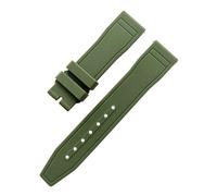 JVEIWAD Compatibile con cinturino for orologio IWC, in gomma FKM naturale impermeabile e morbido, compatibile EUR Big Pilot's Top 20 mm, 21, 22(Army Green,21mm)