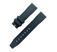 JVEIWAD Compatibile con cinturino for orologio IWC, in gomma FKM naturale impermeabile e morbido, compatibile EUR Big Pilot's Top 20 mm, 21, 22(Black,22mm)