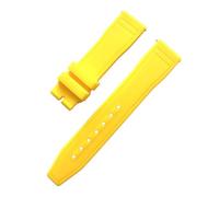 JVEIWAD Compatibile con cinturino for orologio IWC, in gomma FKM naturale impermeabile e morbido, compatibile EUR Big Pilot's Top 20 mm, 21, 22(Yellow,18mm)