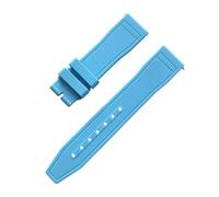 JVEIWAD Compatibile con cinturino for orologio IWC, in gomma FKM naturale impermeabile e morbido, compatibile EUR Big Pilot's Top 20 mm, 21, 22(Lake Blue,20mm)
