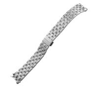 JVEIWAD Compatibile con MIDO M007 M007207A BARONCELLI 18mm Bracciale in acciaio inossidabile Cinturino for orologio estremità curva for in metallo massiccio color argento rosato(Silver)