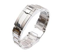 JVEIWAD Il cinturino in acciaio 904L è compatibile con il in Rolex Explorer Ditongna Diver The Green Black Water Ghost King Accessory da 20 mm e 21(Silvery,21mm)