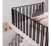 JvFbjLF Corrimano for Scale in Metallo a Forma di U, Adatto for Uso Interno ed Esterno, ringhiera di Sicurezza in Ferro battuto Vintage(Black-u,55cm)