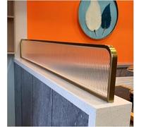 JvFbjLF Divisori for Aree da Pranzo Parete divisoria in Vetro a Strisce Rialzate for ristoranti, bancone, Recinzione Bassa, divisorio 30/50 cm(30x110cm)