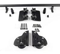 JvFbjLF Kit Scala Scorrevole con Binario for libreria Mobile Kit Binario(Black,3.3ft/100cm Track Kit)