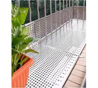 JvFbjLF Lamiera Forata in Acciaio Inox 304, Rete di Sicurezza e antifurto for balconi, Diametro Foro 10 mm, Distanza tra i Fori: 8 mm,(47 * 100CM)