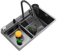 JvFbjLF Piano di Lavoro for lavello da Cucina con Rubinetto Estraibile(75 * 46 * 22cm)