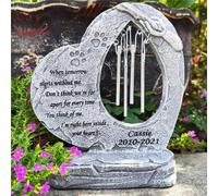 JvFbjLF Pietra da Giardino commemorativa for Cani da Compagnia con Il Nome e Le Date dell'animale Domestico incise