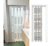 JvFbjLF Porte Pieghevoli for Camera da Letto, Bagno, Doccia, Privacy Interna, Porta a Soffietto con Serratura e Chiave(44x80in(111x203cm))