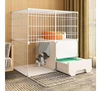 JvFbjLF Recinto for Animali Domestici: Pieghevole, Extra Large e lettiera(75 * 49 * 75cm)