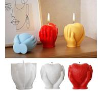 JVHLOV Moule à bougie en silicone en forme de cœur 3D pour bougies DIY, cire de soja, cire d'abeille, résine époxy, chocolat, aromathérapie - Moules en silicone pour la Saint-Valentin, la fête des
