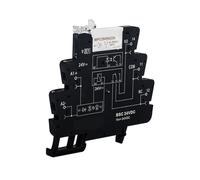 JVIXPPMJ Mini indicatore LED modulo relè interfaccia Sottile DIN 6A 250VAC Contatto elettromagnetico Bobina relè Tensione di Controllo TRS 24VDC 1CO(24VDC)