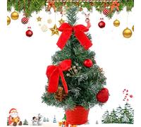 Jvjggag Albero di Natale da Tavolo con Luci - 39.9 cm Decorazione per le Feste Natalizie | Albero di Natale Artificiale - per la Casa e gli Interni, Inverno, Sala, Festa, e Tavolo come Centrotavola