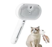 Jvjggag Cat Steamy Brush, Multifunctional Cat Steaming Brushes for Indoor Cats with 35ml Tank, Dog Cleaning Massage Comb, Pet Supplies with Long Ergonomic Handle, Sturdy, Compact