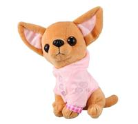 Jvjggag Chihuahua Dog Plush Toy, Cute Standing Puppy Stuffed Doll, Small Animal Soft Toy for Girls Boys, Adorable Companion Gift for Kids Bedroom Playroom Display Cuddly Sleep Friend