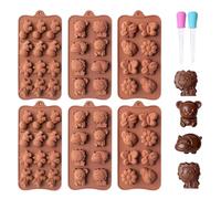 Jvjggag in Silicone,6 Pezzi Antiaderenti Sgancio Facile | Per resina epossidica - per Torte Salate, Snack, Gommose, Sapone