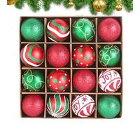 Jvjggag Palline Decorazioni Albero Di Natale,Set Di 16 Palle Natalizie - Decorazioni Per Pareti Porte Finestre Scale Uffici