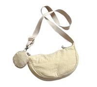 Jvjggag Piccola borsa a mezza luna regolabile in nylon borsa portaoggetti
