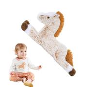 Jvjggag Plush Horse Toy, Realistic Stuffed Animal, Soft Huggable Pillow, Educational Collectible, Display & Play, Easter & Farm Theme, 21.65 Inches, Brown, Lightweight