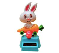 Jvjggag Solar Powered Dancing Bunny, Cute Easter Rabbit Figurine, Solar Dancing Toys, Bunny Car Shaking Head Dancer Doll, Swinging Bunny for Car, Office Desk, Spring Holiday Decorations