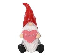 Jvjggag Valentines Figurine, Gnome Statue, Valentine's Day Gnomes Decor, Faceless Dwarf Resin Figurine with Hearts and Letters, Cute Desktop Ornament, 4.72x2.36x1.97 Inches for Desk, Table, or Shelf