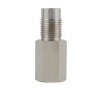 Jvjggag Water Pipe Connector, Tube Adapter, Pipe Fitting, Stainless Steel, Threaded M18×1.5, Industrial Kitchen Plumbing, 2.2x2.2x5.8cm/0.87x0.87x2.28 Inches, Silver, 1 Piece